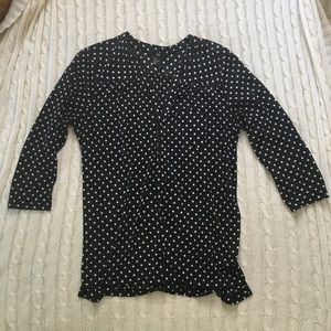 Polka dot business casual top